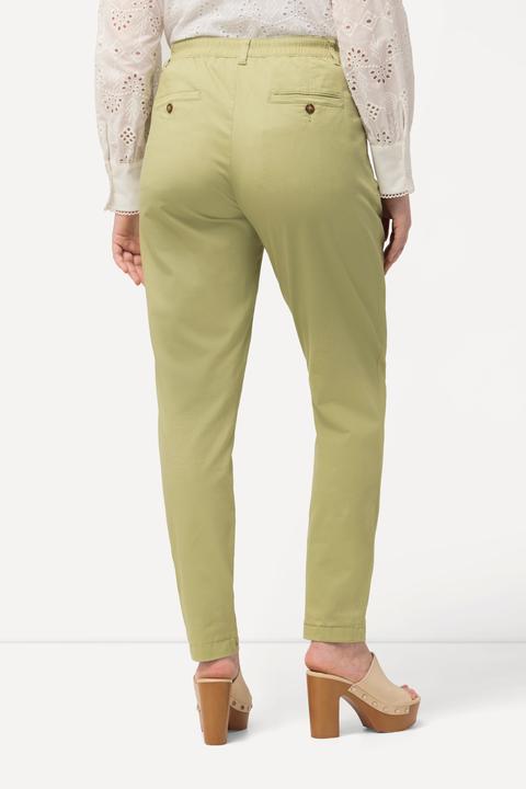 Immagine prodotto Ulla Popken Pantaloni chino modello Rena in tessuto elasticizzato con taglio della gamba conico e cintura comoda (44)