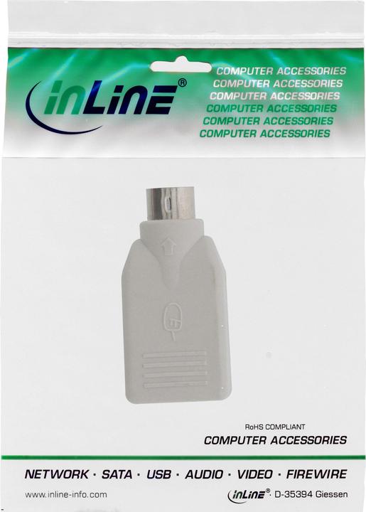 Produktbild InLine PS/2 auf USB 2.0 Adapter (PS/2, 2 cm)