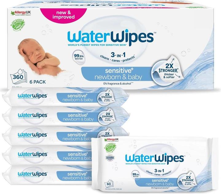 WaterWipes Sensitive (6 x 60 pcs.)