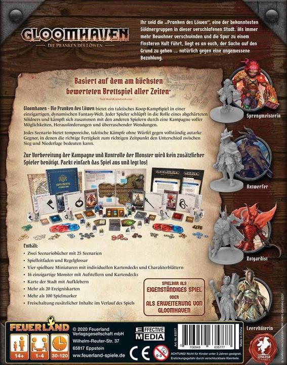 Produktbild Feuerland Gloomhaven - Die Pranken des Löwen (Deutsch, 1 - 4 Spieler)
