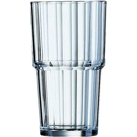 Esmeyer Longdrinkglas "Norvege", 0,32 Liter, stapelbar aus gehärtetem Glas, besonders standfest, Höhe: 125 m, Trinkgläse...