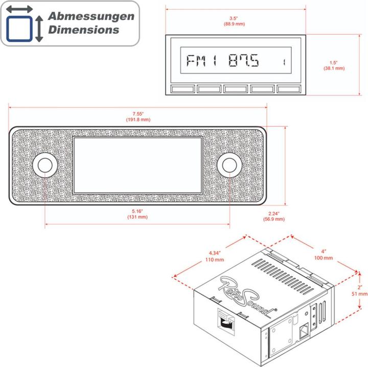 Produktbild Retrosound Design "Trim", "Motor-6" Set mit DAB+, Bluetooth, A2DP, USB