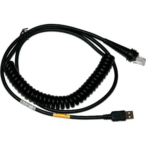 Thumbnail - Honeywell Kabel: USB schwarz Typ A 3m (9.8 ') gewickelt 5V Host-Stromversorgung, Barcode-Scanner Zubehör