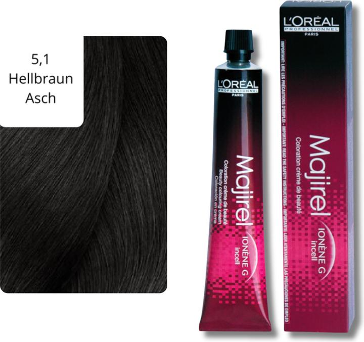 Produktbild L'Oréal Paris MAJIREL ionène g coloración crema #5,1 50 ml (5,1 Hellbraun Asch)