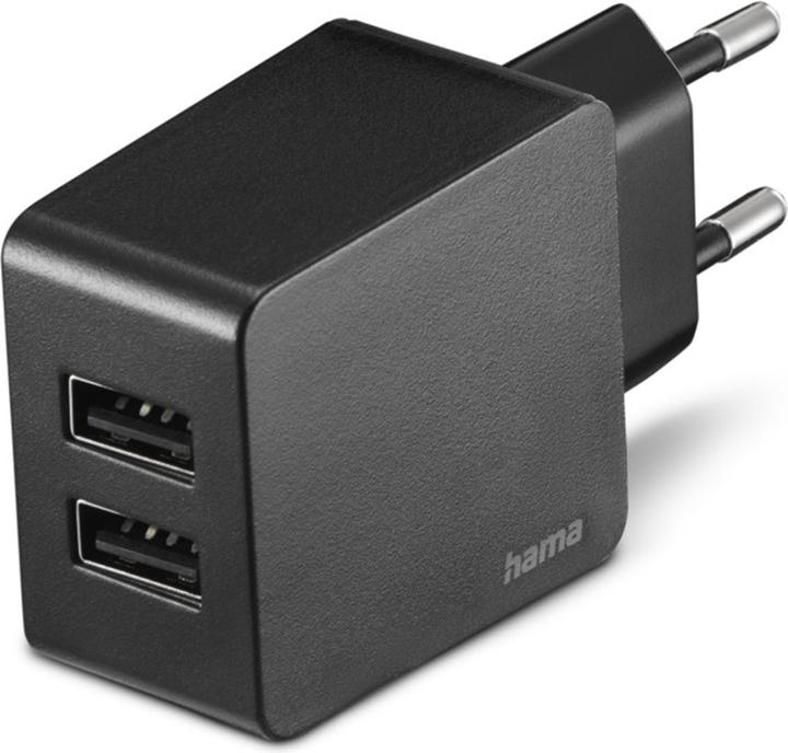 Actual product image Hama Charger, 2x USB-A, 12W, Black (12 W)