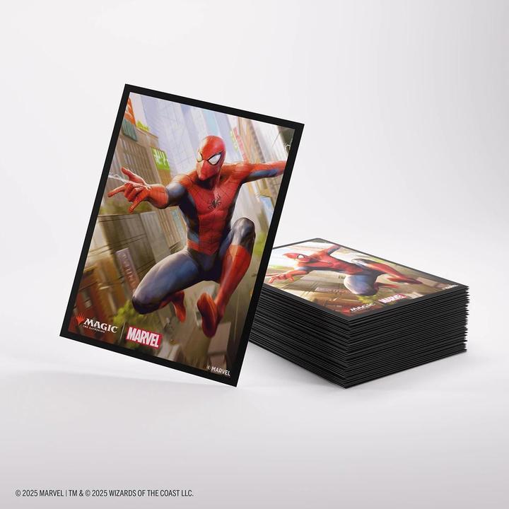 Actual product image Gamegenic Magic The Gathering Marvels Spider-Man Premium Art Sleeves - Spider-Man (Single)