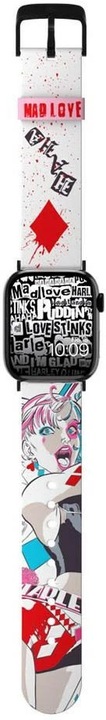 Image du produit Moby Fox Bracelet Smartwatch Harley Quinn Mad Love 22 mm (22 mm, Silicone, Acier inoxydable, Montre Apple)