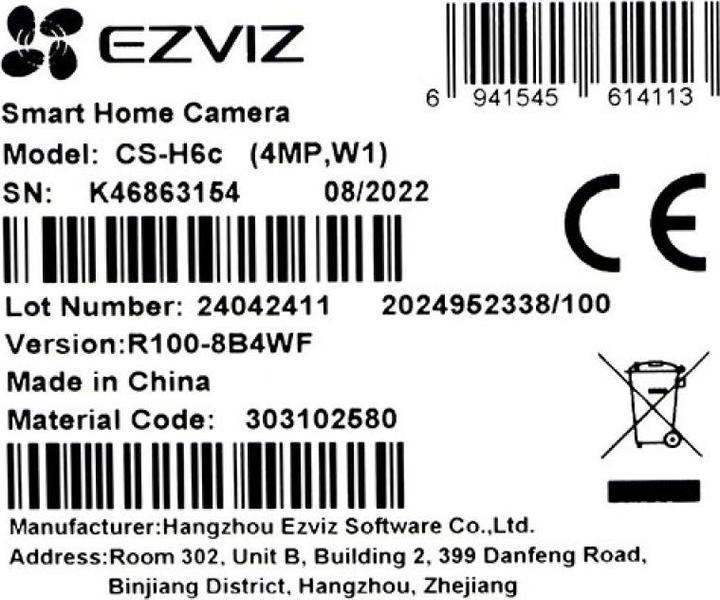 Produktbild EZVIZ H6C (2560 x 1440 Pixels)
