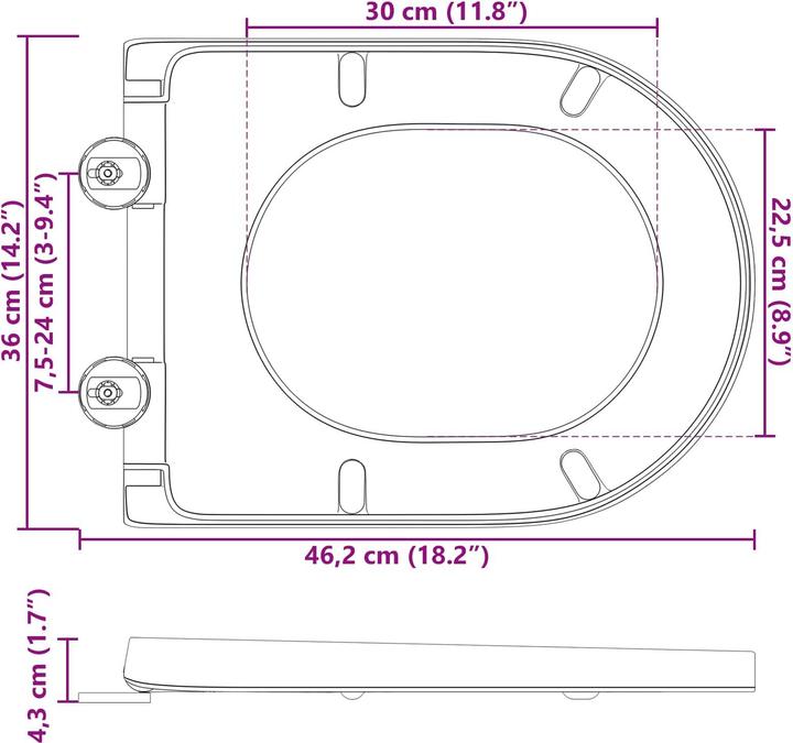 Produktbild vidaXL Toilettensitz