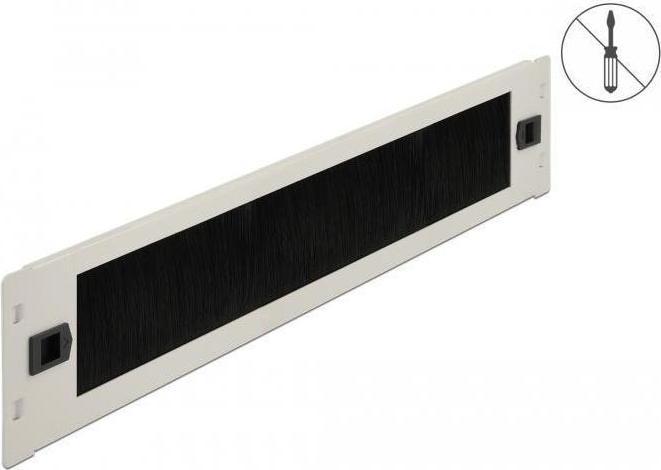 Produktbild Delock 19? Kabelmanagement Bürstenleiste werkzeugfrei 2 HE grau