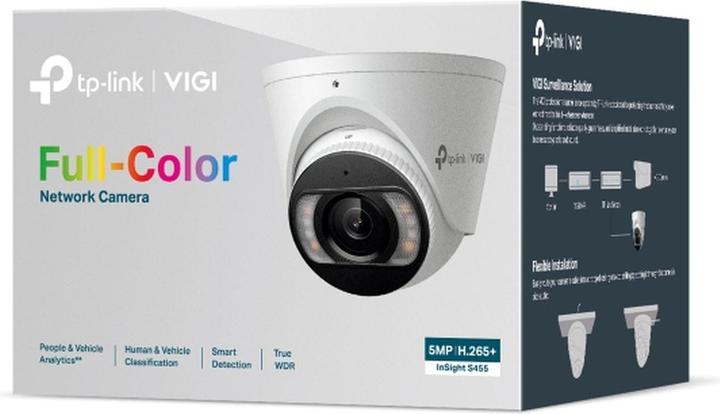 Actual product image TP-Link INSIGHT S455, CCTV security camera, Outdoor, Wired, 80 m, 120 dB, Ceiling (2880 x 1620 Pixels)