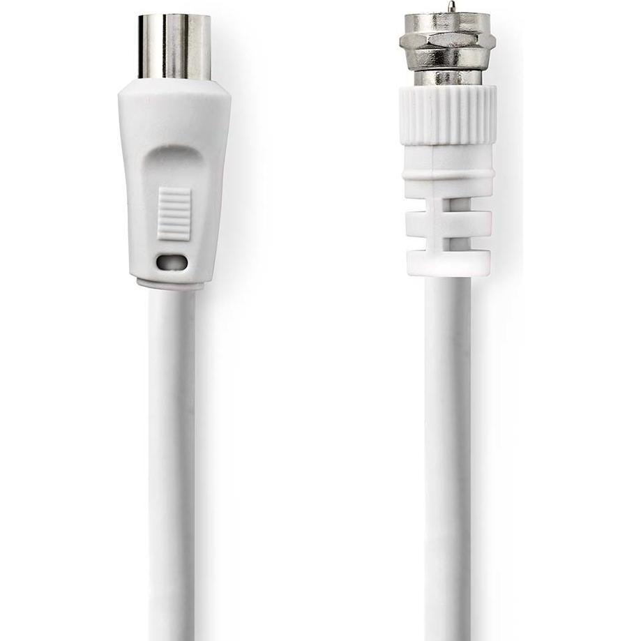 Thumbnail - Nedis Satellite & Antenna Cable F Male IEC (Coax) Male Nickel Plated 75 Ohm Double Shielded 5.00 m R (75 dB, Antennenkab...