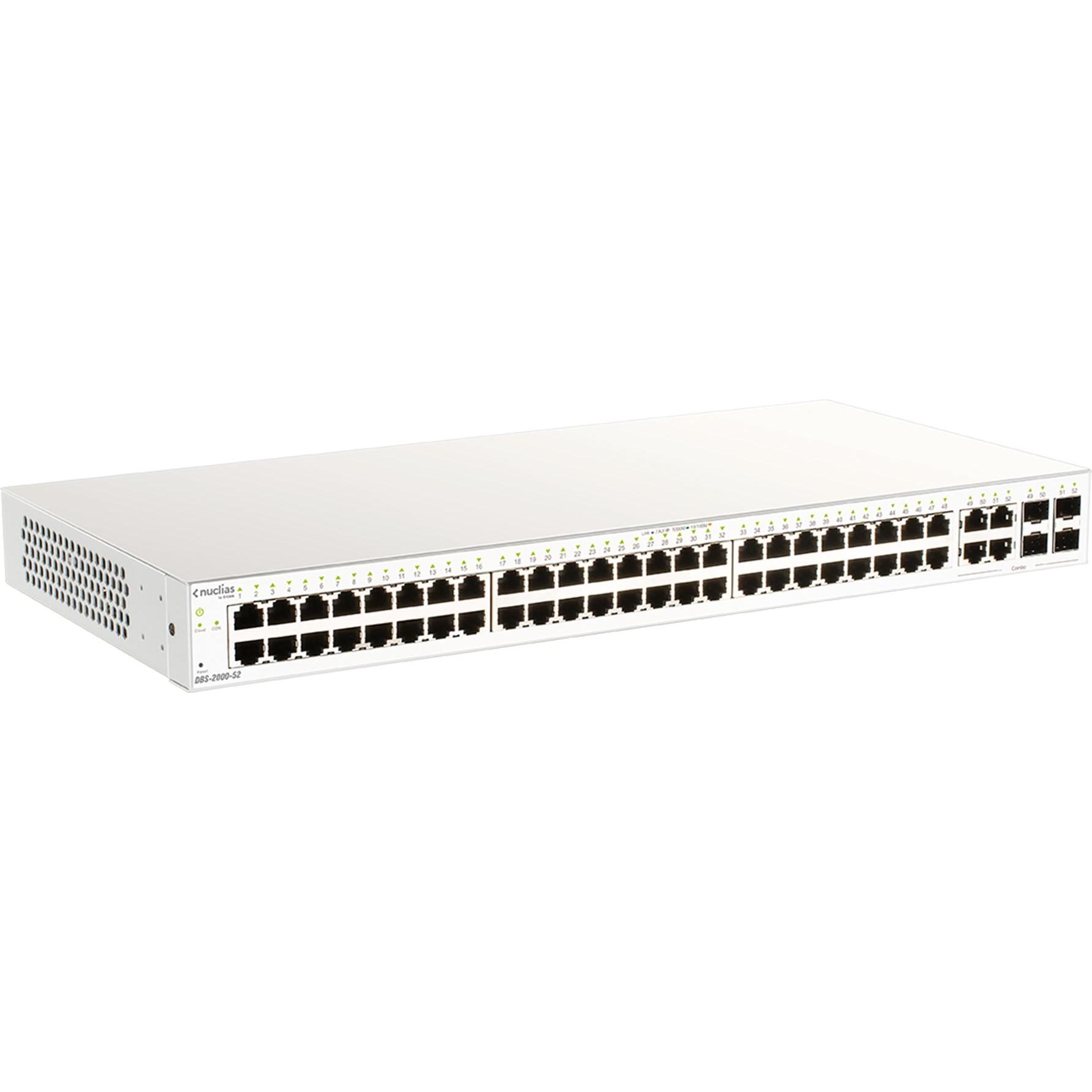 Thumbnail - D-Link Nuclias 52-Portgb Switch Layer2 (48 Ports), Netzwerk Switch, Grau