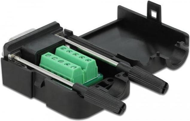 Actual product image Delock Adapter DB9 - terminal block socket, with housing (Sub-D 9, 5.18 cm)