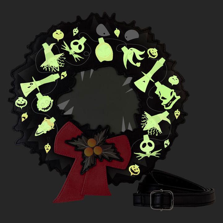 Produktbild Loungefly Nightmare Before Christmas by Umhängetasche Figural Wreath