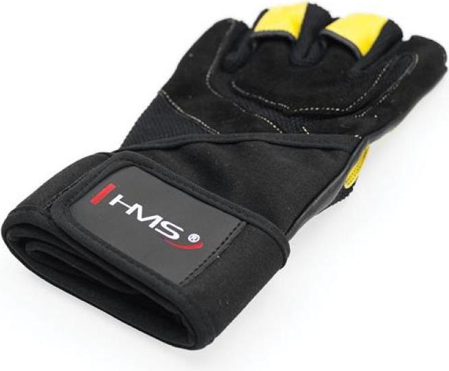 Actual product image HMS Gym Handschuhe Schwarz/Gelb rS (L, M, S, XL, XXL)