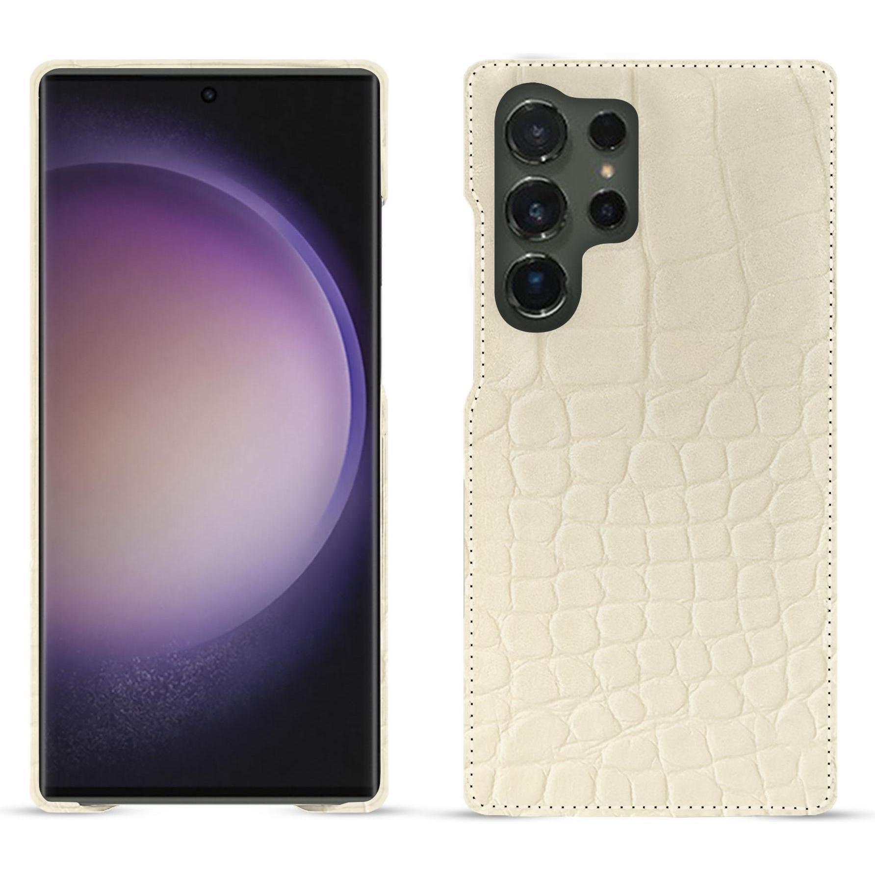 Noreve Lederschutzhülle (Samsung Galaxy S24 Ultra), Smartphone Hülle, Beige