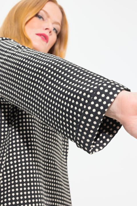 Produktbild Ulla Popken Jacquard-Jacke, A-Linie, Reverskragen, Seitenschlitze (58)