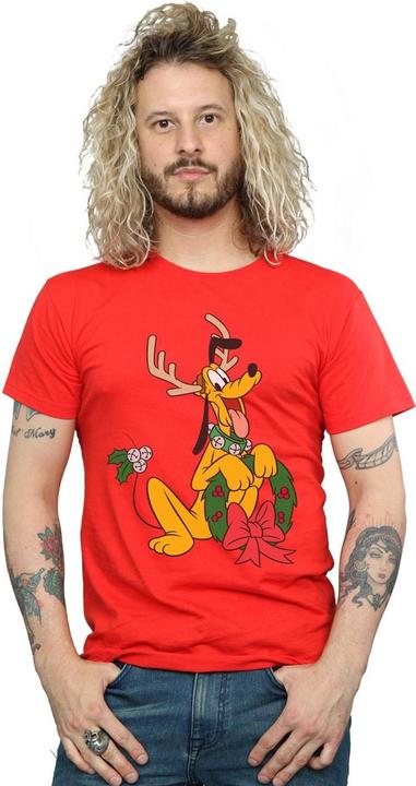 Immagine prodotto Disney Pluto Christmas Reindeer Maglietta Uomo (XL)