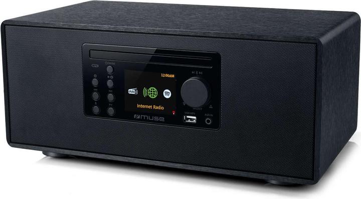 Muse Smartes Mikrosystem mit DAB+, Internetradio, CD, Spotify und Bluetooth in Holzdesign (Bluetooth, CD Player)