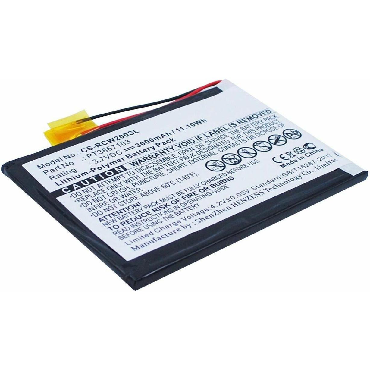 CoreParts Battery for RCA Tablet (3000 mAh), Notebook Akku, Schwarz