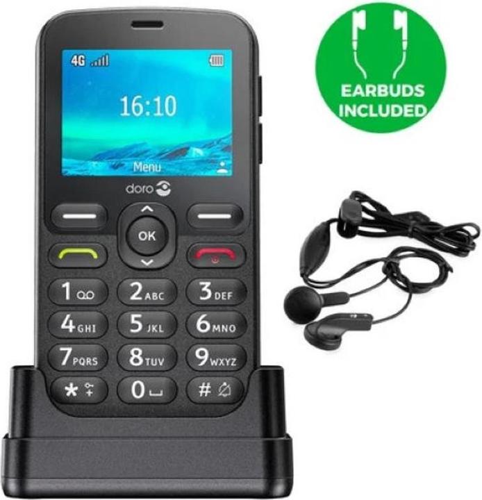 Actual product image Doro 1880 4G ValuePack Black + Cradle (2.40")
