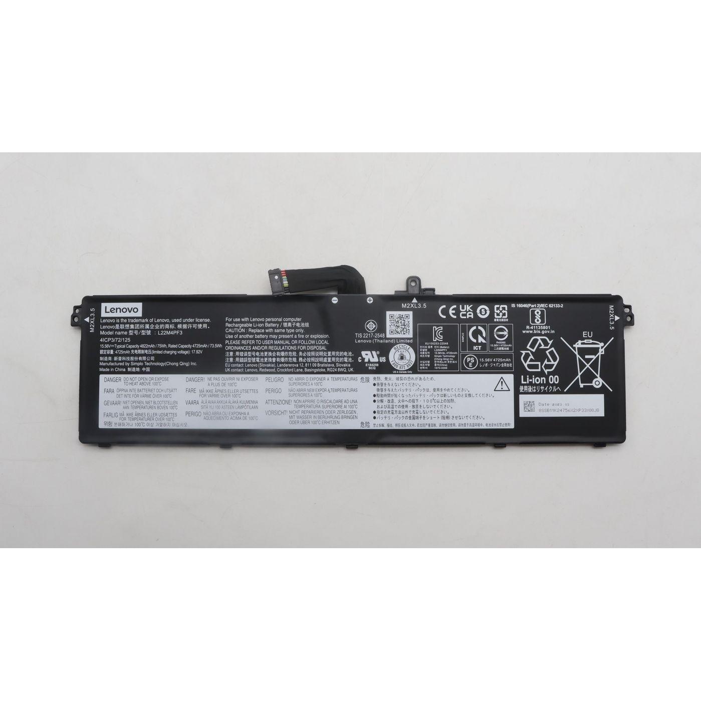 Thumbnail - Lenovo BATTERY 4cell 75Wh 15.56V (4 Zellen), Notebook Akku