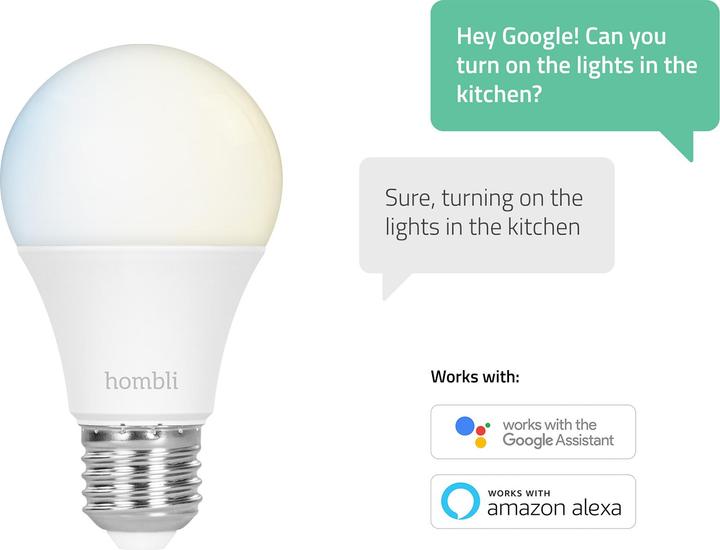 Energy Label Hombli Smart Bulb CCT (E27, 9 W, 800 lm, 1 x, F)