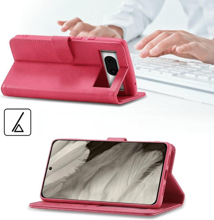 Image du produit LC.Imeeke Google Pixel 8 - Etui en cuir rose (Google Pixel 8)