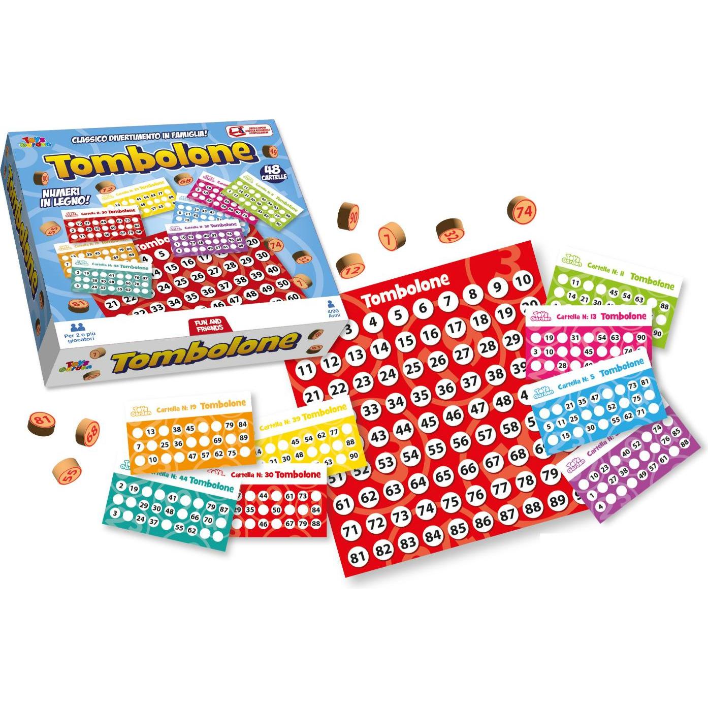 Garden Lights Tombola 48 Cards With Wooden Numbers