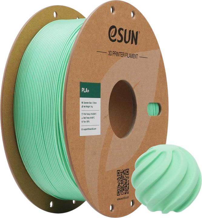 Image du produit eSUN PLA+ Mint Grün Filament 1.75mm 1Kg (PLA+ LECTURE, 1.75 mm, 1000 g, Vert)