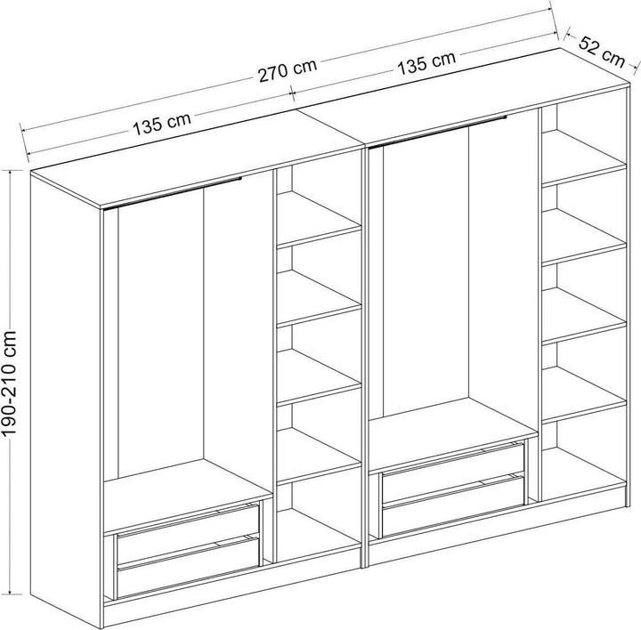 Image du produit Hanah Home Kaley (270 x 52 x 210 cm)