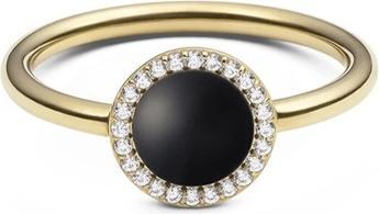 Daniel Wellington Luxurious Ring With Black Agate And Crystals Audrey Dw0040139