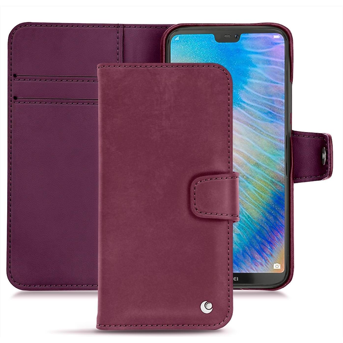 Noreve Lederschutzhülle Wallet (Huawei P20 Lite), Smartphone Hülle, Violett