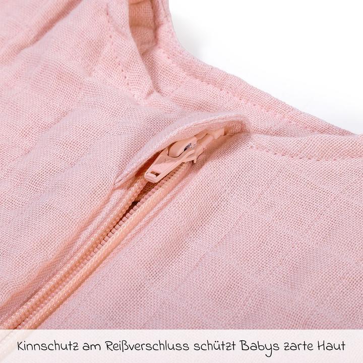 Produktbild Makian Schlafsäcke Musselin-Schlafsack - Puder - Gr. 60 cm (1.0 TOG, Frühling, Herbst, Sommer)