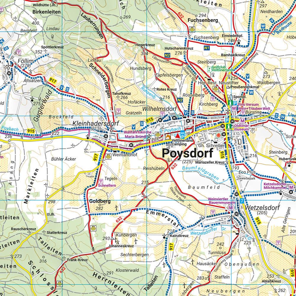 Thumbnail - Östliches Weinviertel - Mistelbach - Po, Landkarte