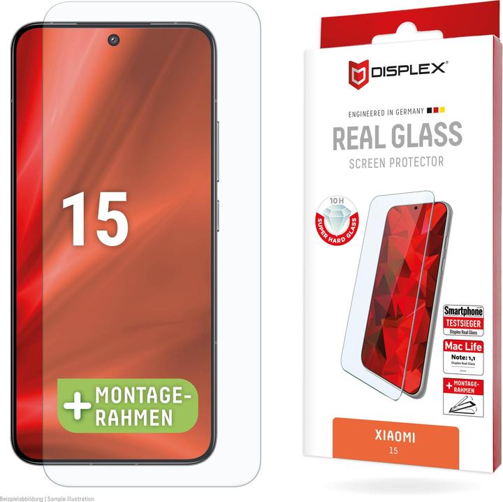 Actual product image Displex Real Glass, 2D Panzerglas (1 Piece, Xiaomi 15)