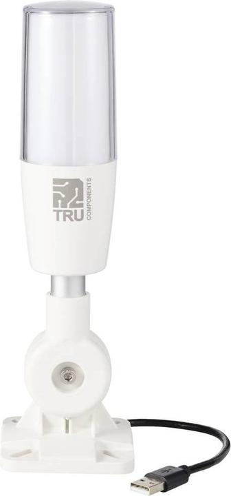 Tru Components Signal tower with siren TC-ONN-M4T-USB LED Red, Yellow, Green, Blue, White, Magenta, Cy