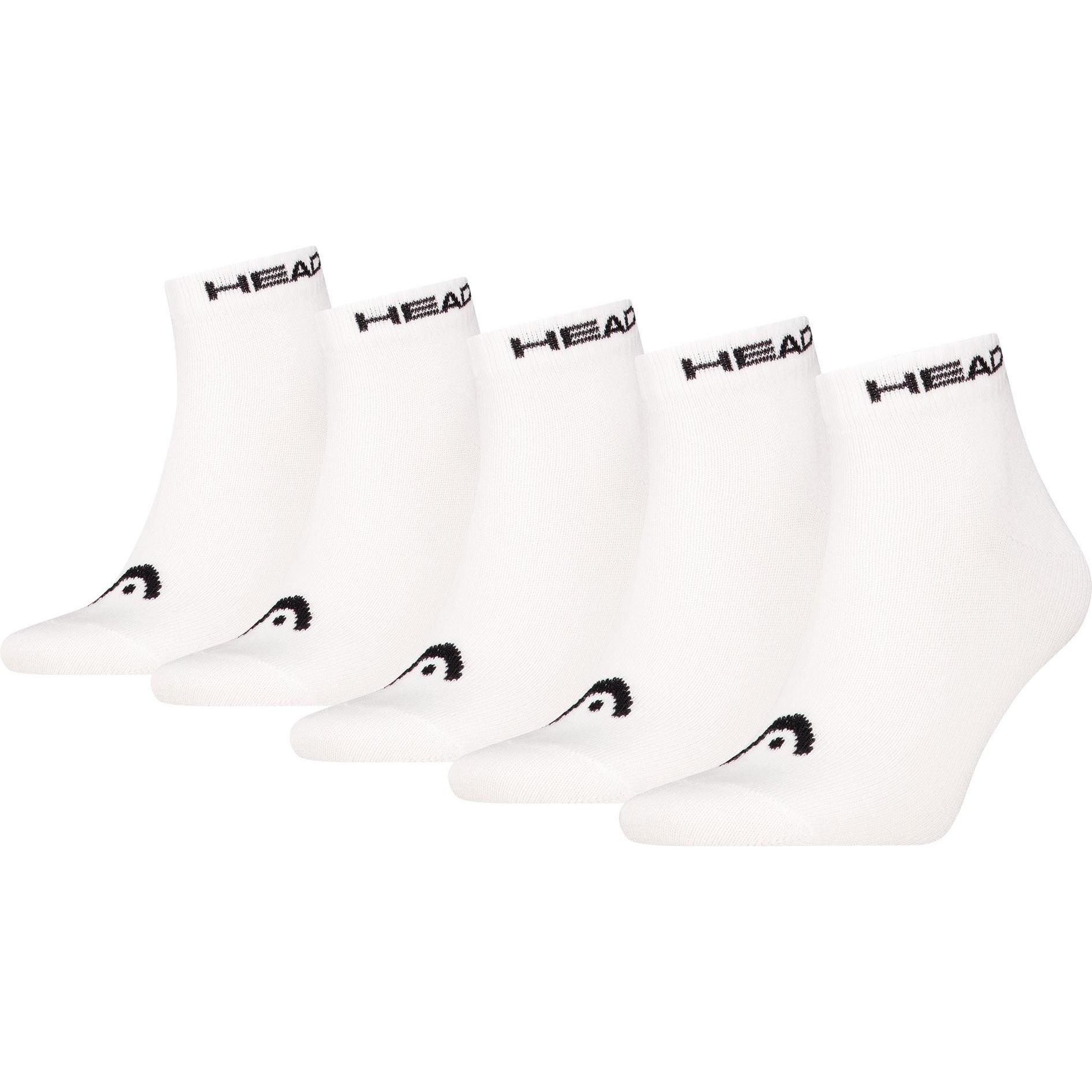 Thumbnail - Head, Herren, Socken, Socken Casual ELEMENTS ALL SPORTS QUARETER 5P ECOM, Weiss, (5er Pack, 35 - 38)