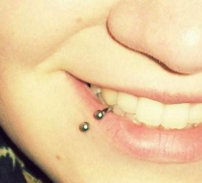 Actual product image Hermex Circular Barbell Piercing Stainless Steel with Zirconia - Mocha (Stainless steel)