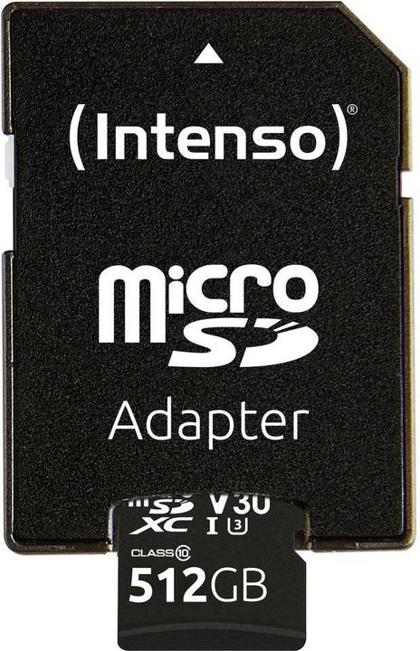 Actual product image Intenso UHS-I Professional (512 GB, microSDXC, U3, UHS-I)