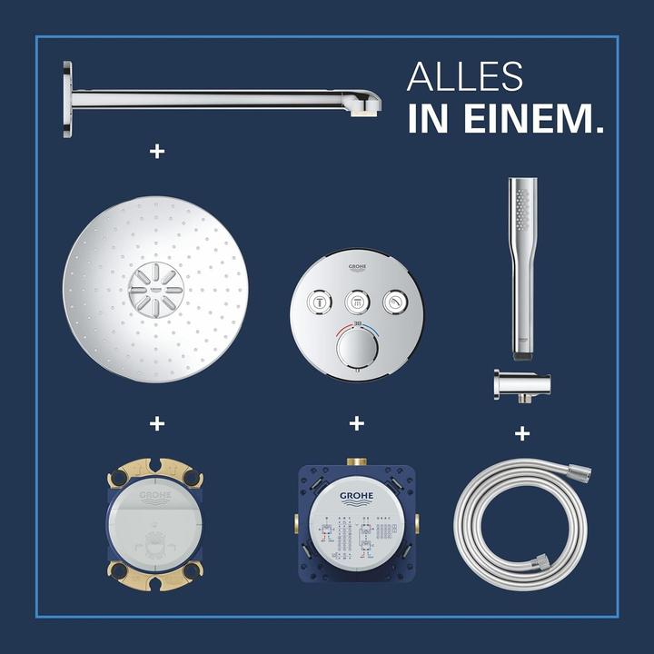 Actual product image Grohe Precision SmartControl Unterputz Duschsystem mit Vitalio SmartActive 310 (2 Strahlarten) und Vitalio