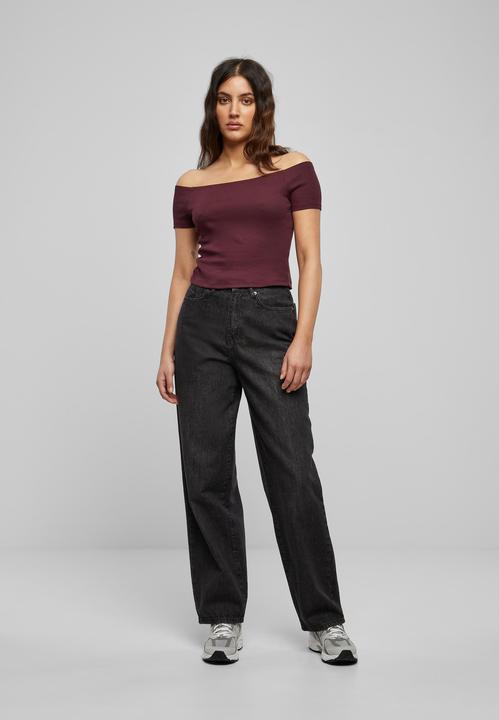 Actual product image Urban Classics Ladies Off Shoulder Rib Tee (XL)