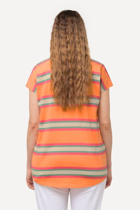 Immagine prodotto Ulla Popken T-shirt dal taglio smanicato e oversize con righe e scollo a girocollo (50, 52)