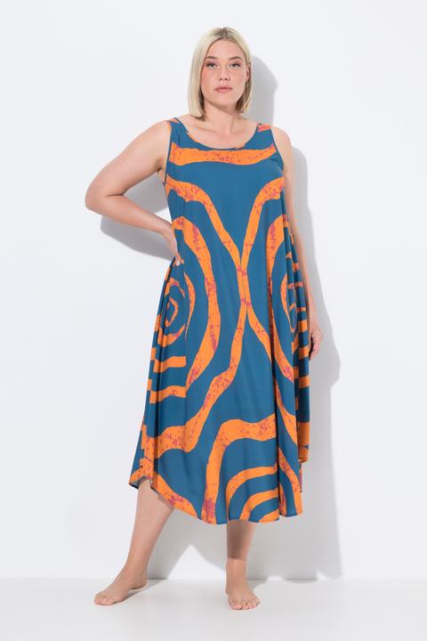 Produktbild Ulla Popken Midikleid, Kreise, A-Linie, Rundhals, ärmellos (62)