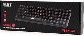 Actual product image Marvo SHOGO 78 Tastatur verkabelt (USB) US, schwarz mechanische (US, Cable)
