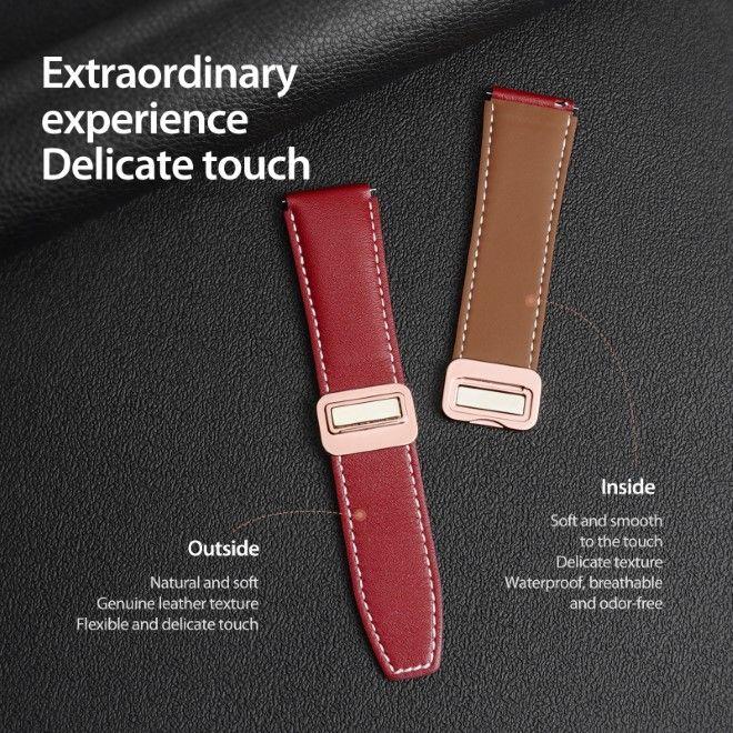 Immagine prodotto Dux Ducis Cinturino in vera pelle della serie YA (20 mm, Vera pelle, Galaxy Watch6, Ingranaggio S2 Classic, Galaxy Watch3 (41mm), Larghezza dello spigot 20 mm)