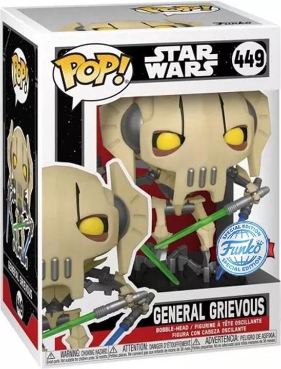 Actual product image Funko POP! Star Wars General Grievous (Four Lightsabers) Exclusive