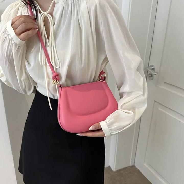 Produktbild Only-Bags.Store PU Leder Umhängetasche Solid Color Unterarmtasche Messenger Bag Crossbody Bags