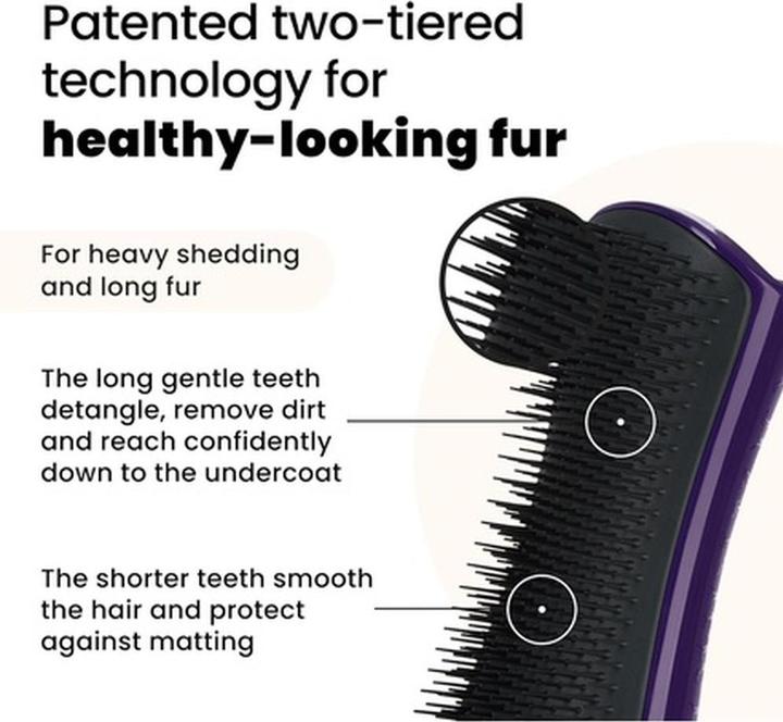 Actual product image Tangle Teezer Pet Teezer Detangling Purple (Dog)